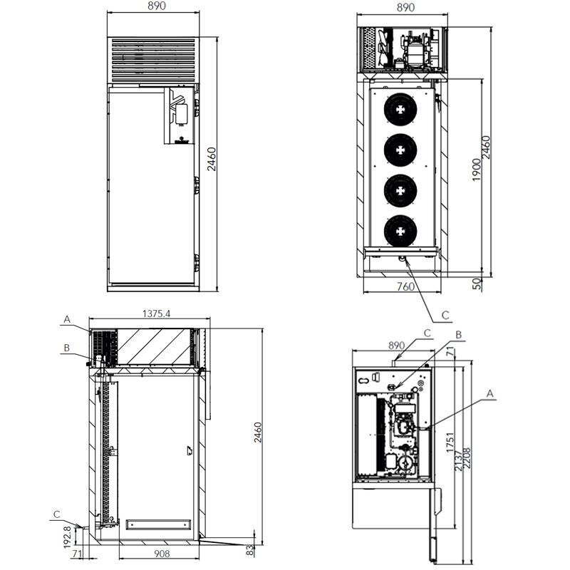 Sin Of Cold FT20.80 Klima Roll-In Şok Dondurucu ve Soğutucu, 14 Tepsi Kapasiteli - Sin Of Cold