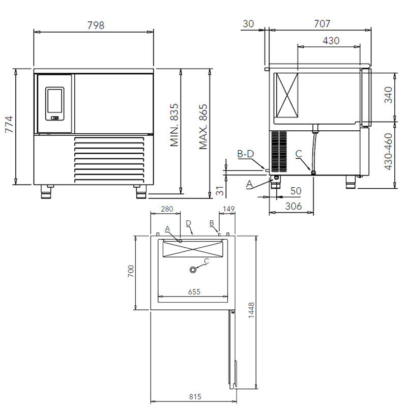 Sin Of Cold FT5.30 Klima Şok Dondurucu ve Soğutucu, 5 Tepsi Kapasiteli - Sin Of Cold