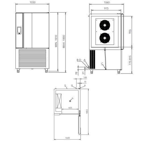 Sin Of Cold FTW12.50 Klima Şok Dondurucu ve Soğutucu, 12 Tepsi Kapasiteli - 3