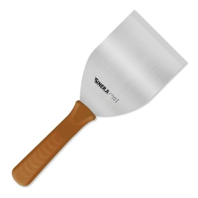 Sinerji Chocolate No 3 Plastik Saplı Spatula, 13 cm, Kahverengi - 1