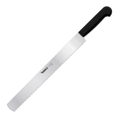 Sinerji Chocolate Plastik Saplı Dişli Pasta Bıçağı, 35 cm, Siyah - 1