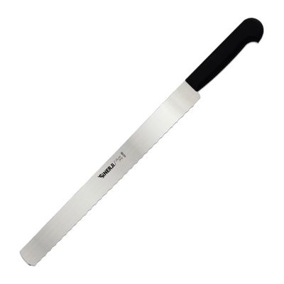 Sinerji Chocolate Plastik Saplı Dişli Pasta Bıçağı, 35 cm, Siyah - 1