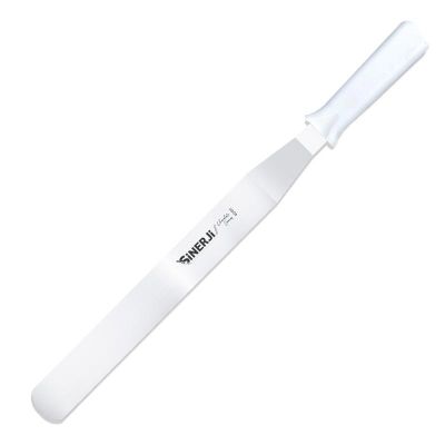 Sinerji Chocolate Plastik Saplı Kıvrık Pasta Paleti, 25 cm, Beyaz - 1