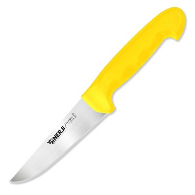Sinerji Fingerprint No 0 Plastik Saplı Kasap Bıçağı, 12.5 cm, Sarı - 1
