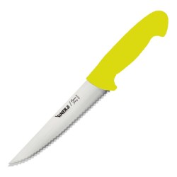 Sinerji Passion Plastic Handle Toothed Vegetable Knife, 12 cm, Yellow 