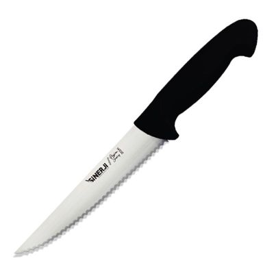 Sinerji Passion Plastik Saplı Dişli Sebze Bıçağı, 12 cm, Siyah - 1