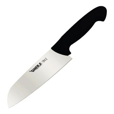 Sinerji Passion Plastik Saplı Santoku Şef Bıçağı, 18 cm, Siyah - 1