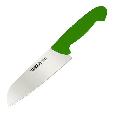 Sinerji Passion Plastik Saplı Santoku Şef Bıçağı, 18 cm, Yeşil - 1