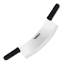 Sinerji Plastik Saplı Paslanmaz Çift Saplı Zırh, 35 cm, Siyah - Sinerji