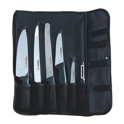 Sinerji Premium Gastronomi Rulo Çantalı Bıçak Seti 6+1 - Sinerji