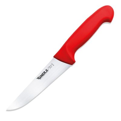Sinerji Protrend No 1 Plastik Saplı Kasap Bıçağı, 14.5 cm, Kırmızı - 1