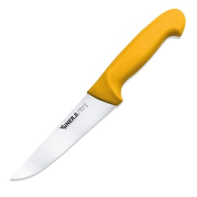 Sinerji Protrend No 1 Plastik Saplı Kasap Bıçağı, 14.5 cm, Sarı - 1