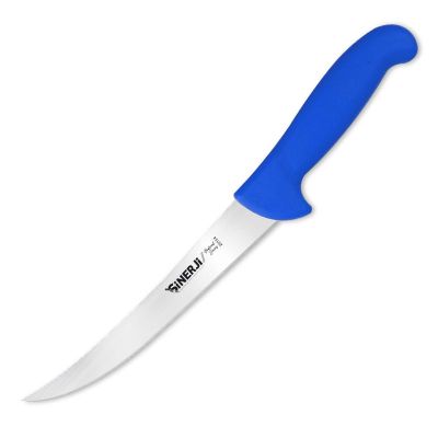 Sinerji Protrend No 1 Plastik Saplı Kıvrık Et Doğrama Bıçağı, 21 cm, Mavi - 1