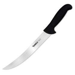 Sinerji Protrend No 2 Plastic Handle Curved Meat Chopping Knife, 27 cm, Black - Sinerji