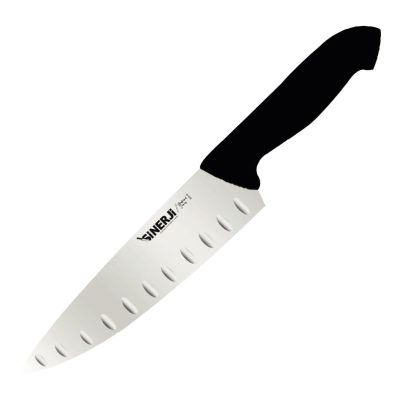 Sinerji Protrend No 2 Plastik Saplı Oluklu Şef Bıçağı, 20.5 cm, Siyah - 1