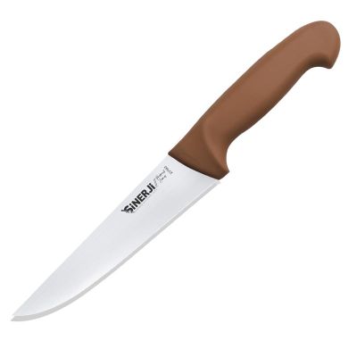Sinerji Protrend No 3 Plastik Saplı Kasap Bıçağı, 18.5 cm, Kahverengi - 1