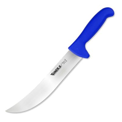 Sinerji Protrend No 3 Plastik Saplı Kıvrık Et Doğrama Bıçağı, 27 cm, Mavi - 1