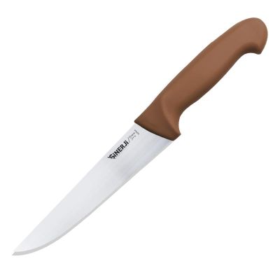 Sinerji Protrend No 4 Plastik Saplı Kasap Bıçağı, 21 cm, Kahverengi - 1