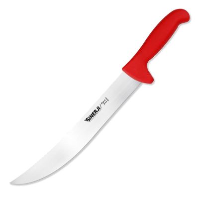 Sinerji Protrend No 4 Plastik Saplı Kıvrık Et Doğrama Bıçağı, 32 cm, Kırmızı - 1