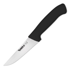Sinerji Silver No 0 Plastic Handle Butcher Knife, 12.5 cm, Black 