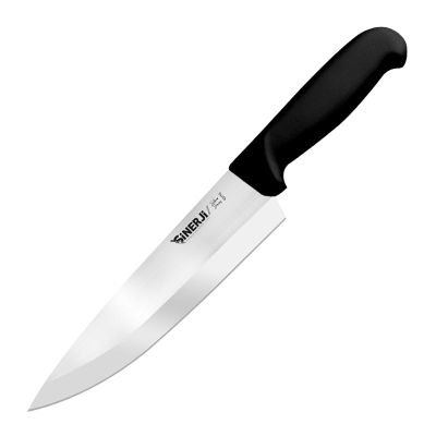 Sinerji Silver No 2 Plastik Saplı Şef Bıçağı, 20.5 cm, Siyah - 1