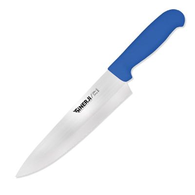 Sinerji Silver No 3 Plastik Saplı Şef Bıçağı, 22.5 cm, Mavi - 1