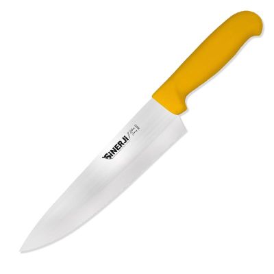 Sinerji Silver No 3 Plastik Saplı Şef Bıçağı, 22.5 cm, Sarı - 1