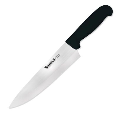 Sinerji Silver No 3 Plastik Saplı Şef Bıçağı, 22.5 cm, Siyah - 1