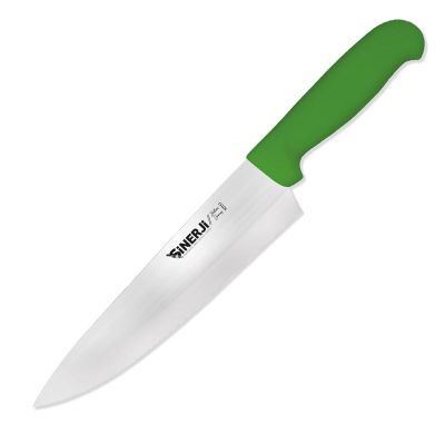 Sinerji Silver No 3 Plastik Saplı Şef Bıçağı, 22.5 cm, Yeşil - 1
