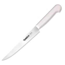 Sinerji Silver Plastic Handle Large Cheese Knife, 18 cm, White - Sinerji