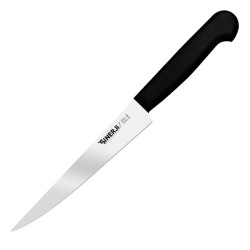Sinerji Silver Plastic Handle Medium Cheese Knife, 16 cm, Black - Sinerji