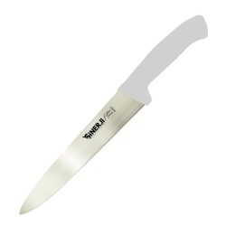 Sinerji Silver Plastik Saplı Dilimleme Bıçağı, 18 cm, Beyaz - Sinerji