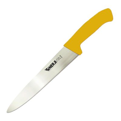 Sinerji Silver Plastik Saplı Dilimleme Bıçağı, 20 cm, Sarı - 1