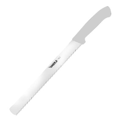Sinerji Silver Plastik Saplı Dişli Ekmek Bıçağı, 30 cm, Beyaz - 1