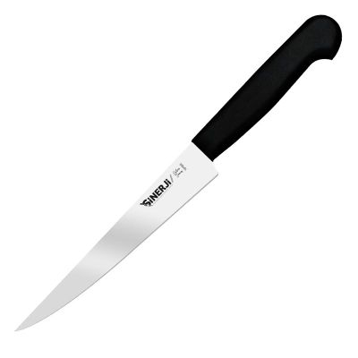 Sinerji Silver Plastik Saplı Orta Peynir Bıçağı, 16 cm, Siyah - 1