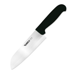 Sinerji Silver Plastik Saplı Santoku Şef Bıçağı, 18 cm, Siyah - Sinerji