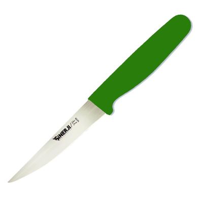 Sinerji Silver Plastik Saplı Sivri Sebze Bıçağı, 11 cm, Yeşil - 1