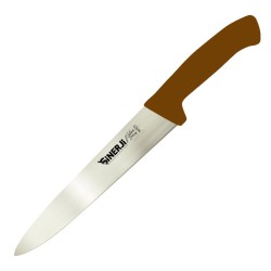 Sinerji Silver Slicing Knife with Plastic Handle, 18 cm, Brown - Sinerji