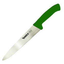 Sinerji Silver Slicing Knife with Plastic Handle, 18 cm, Green 