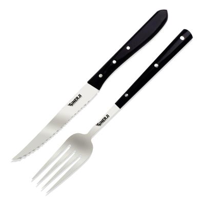 Sinerji Wooden Taş Mika 2'li Steak Seti - 1