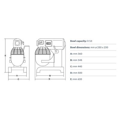 Sirman Plutone 10 Profesyonel 3 Hızlı Planet Mikser, 10 L - 3