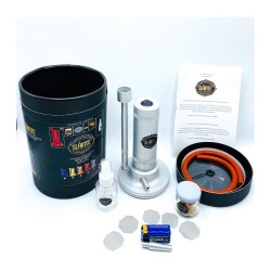 Slainte Fast Smoking Machine Set + Fanus + 2 Pieces of Sawdust, Silver - 5