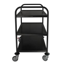 Smart Chef 101102 Paslanmaz Çelik 3 Katlı Servis Arabası, 93x51x93 cm, Siyah - 3