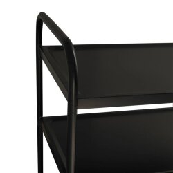 Smart Chef 101102 Plastik 3 Katlı Katlanır Servis Arabası, 93x51x93 cm, Siyah - 4