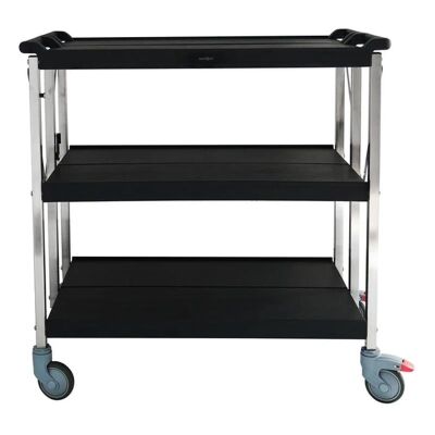 Smart Chef 102104 Plastic 3 Layers Folding Service Trolley, 93x51x93 cm - Smart Chef