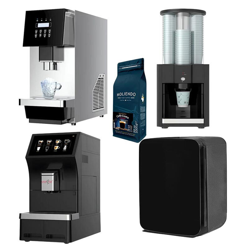 Smart Chef Coffee Tam Otomatik Kahve Makinesi, 4 Parça Self Servis Seti, Çekirdek Kahve Hediyeli - Smart Chef