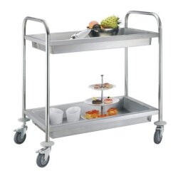 Smart Chef X1201 Stainless Steel Empty Collection Trolley, 84.5x52.5x94 cm - Smart Chef