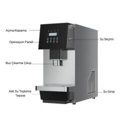 Smart Chef Z01 Kırık Buz Makinesi, 20-30 kg/gün Kapasiteli - 4