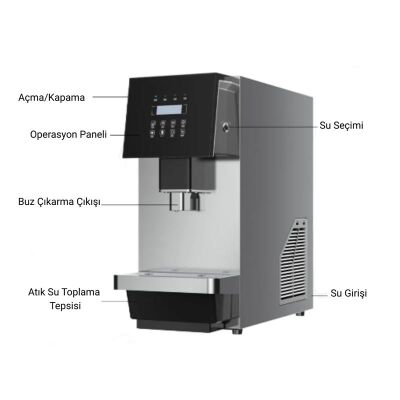 Smart Chef Z01 Kırık Buz Makinesi, 20-30 kg/gün Kapasiteli - 4