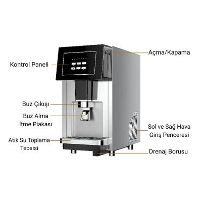 Smart Chef Z03 Kırık Buz Makinesi, 60-70 kg/gün Kapasiteli - 2